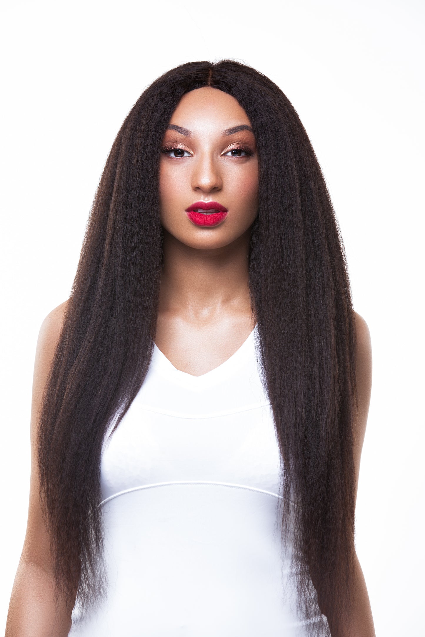Luxe Kinky Straight Frontal - Trendy Tresses